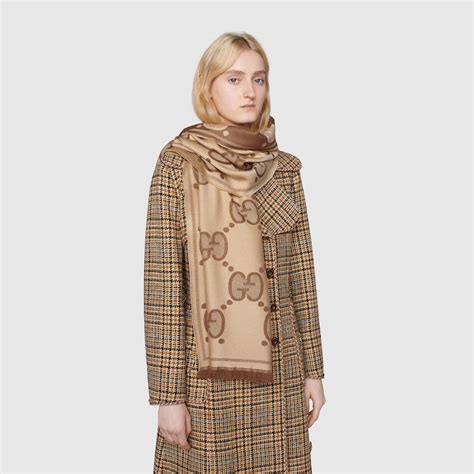 sciarpa beige gucci|gucci wraps for women.